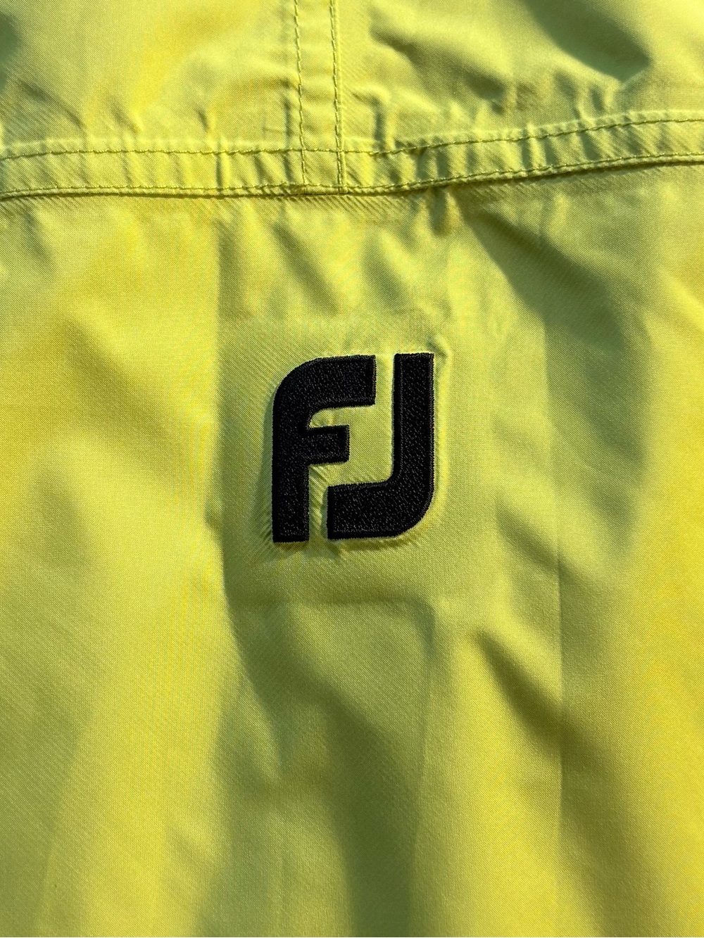 💥DryJoys by FootJoy Golf Jacket Lime Black Short Sleeve 1/4 Zip Sz L🧡 - Picture 7 of 12